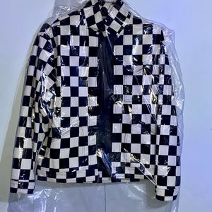 (SOLD)Supreme velvet work Jacket checkerboard.